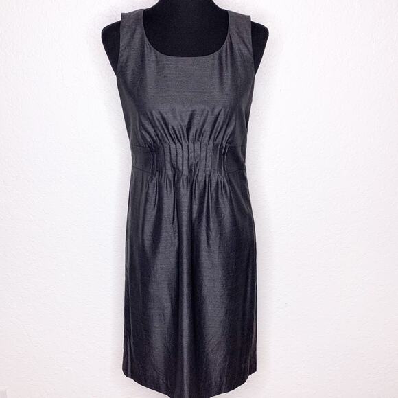 J Crew charcoal gray wool silk blend sleeveless sheath dress size 6 - Picture 1 of 13